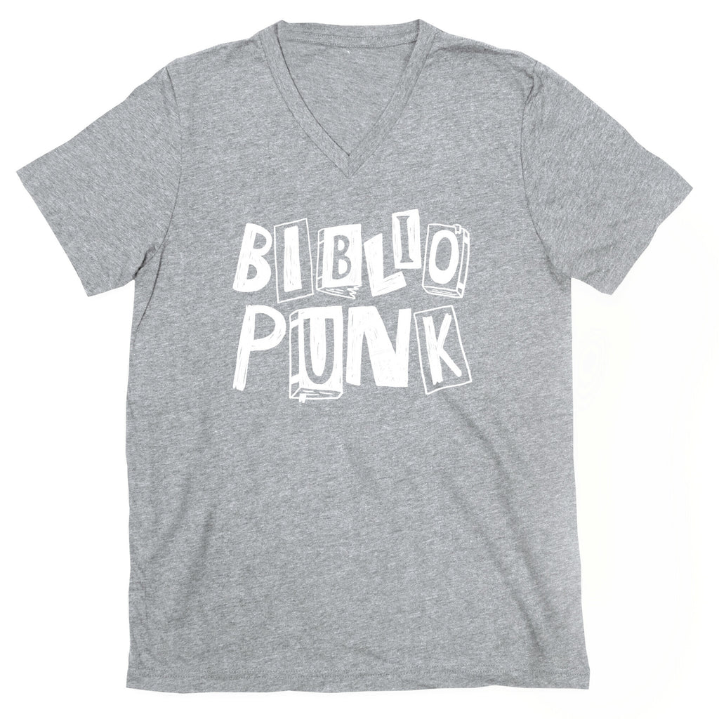 Bibliopunk Text V-Neck