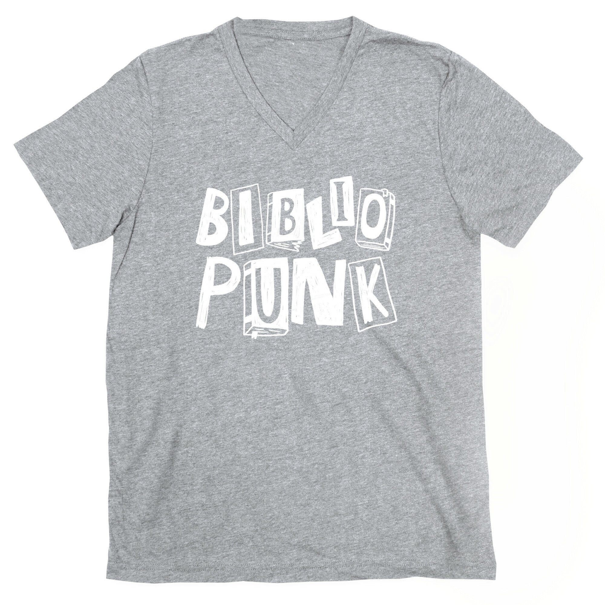Bibliopunk Text V-Neck
