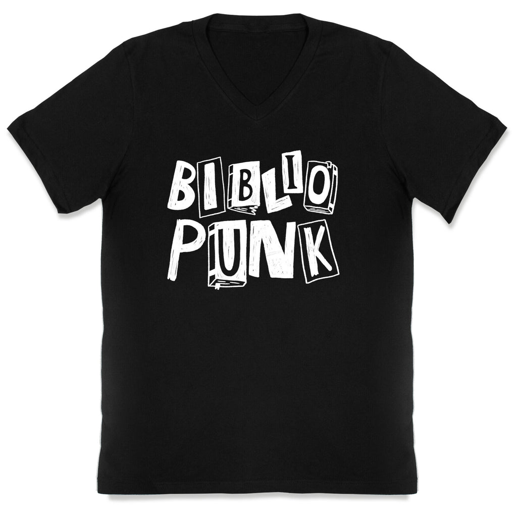 Bibliopunk Text V-Neck