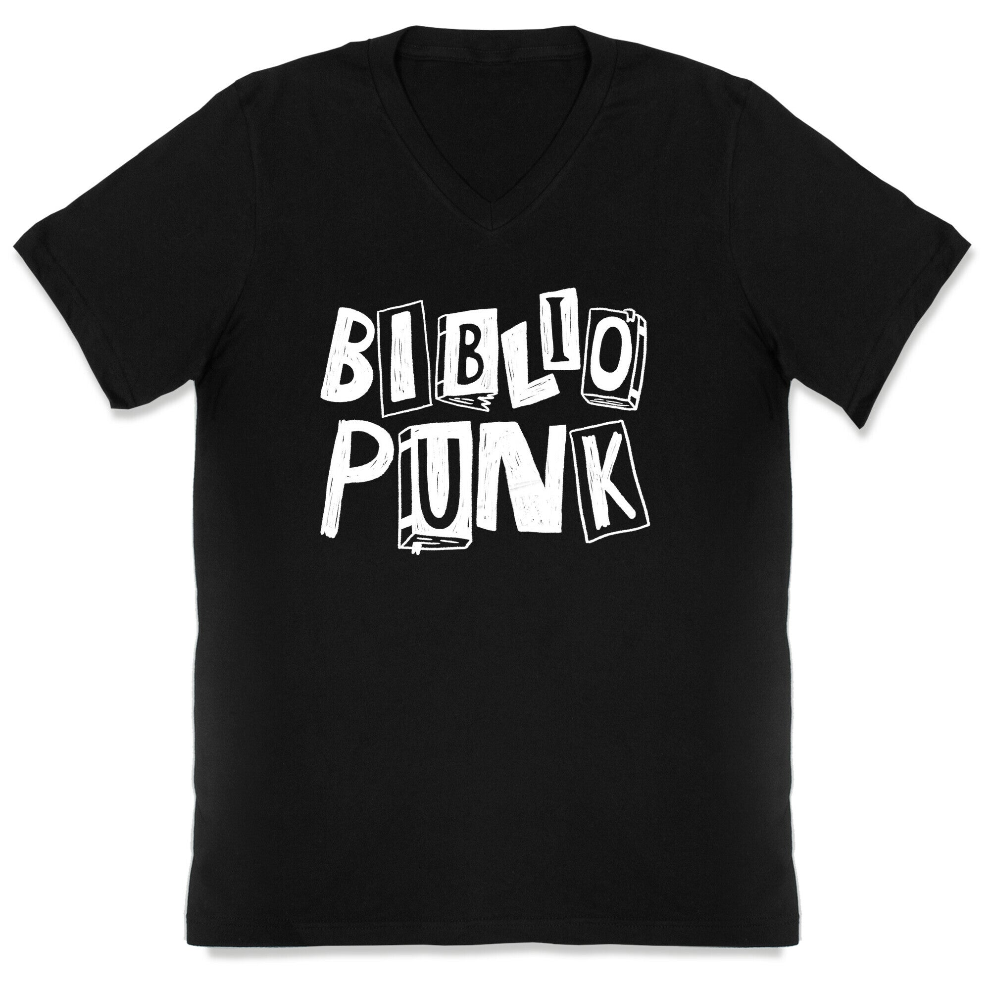 Bibliopunk Text V-Neck
