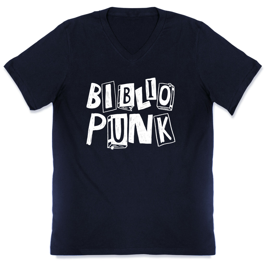 Bibliopunk Text V-Neck