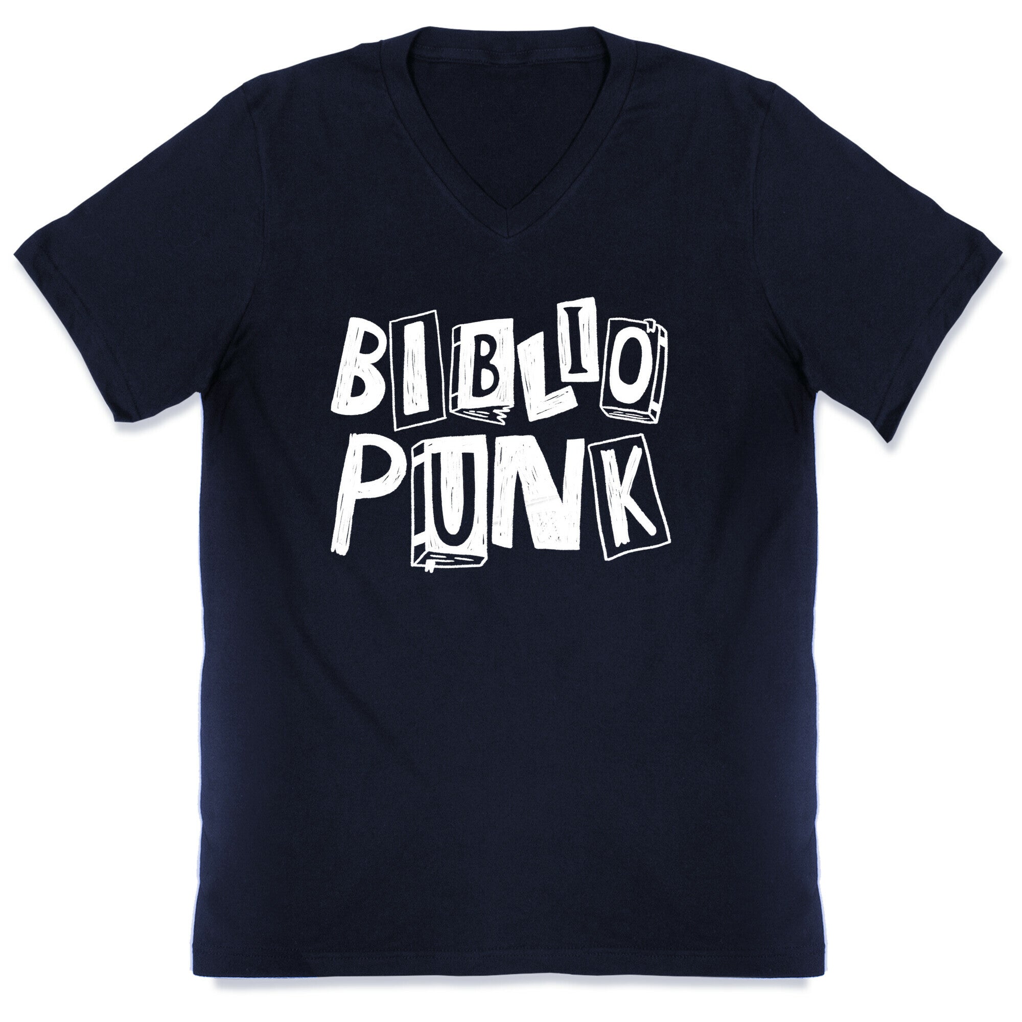 Bibliopunk Text V-Neck