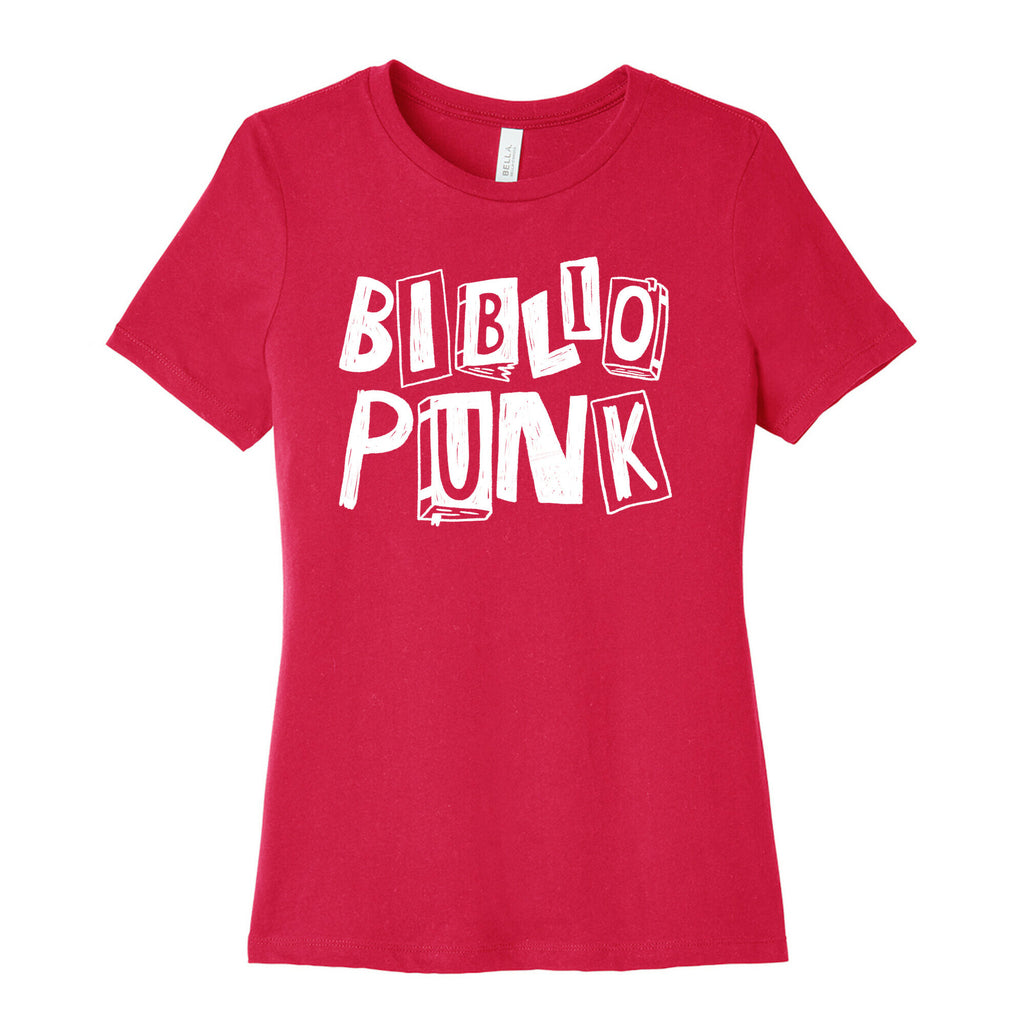 Bibliopunk Text Women's Cotton Tee