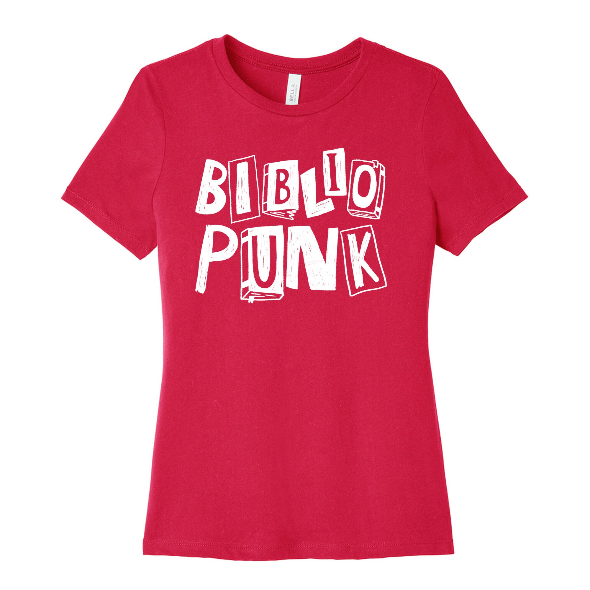 Bibliopunk Text Women's Cotton Tee