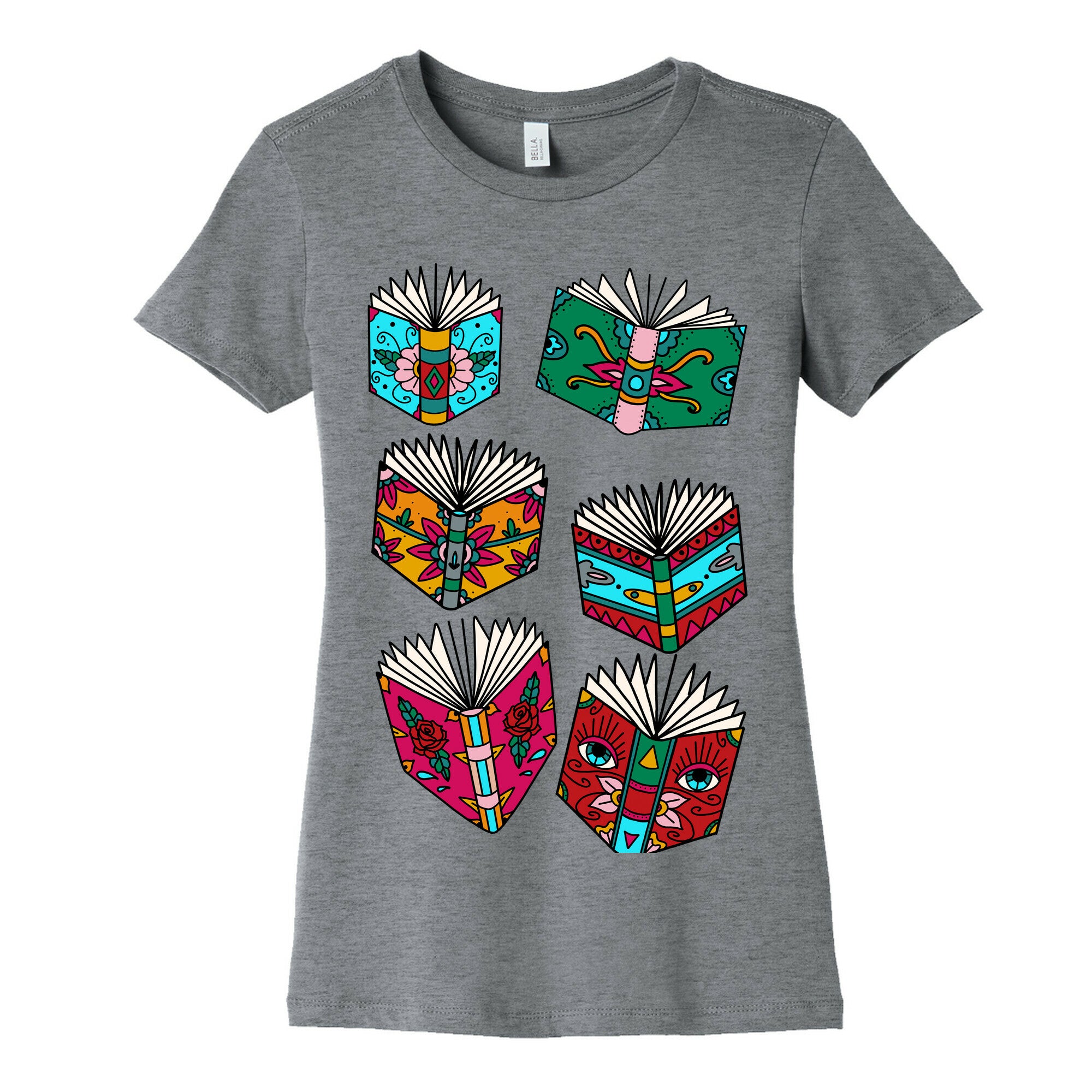 Punk Book Tattoo Pattern Women's Cotton Tee