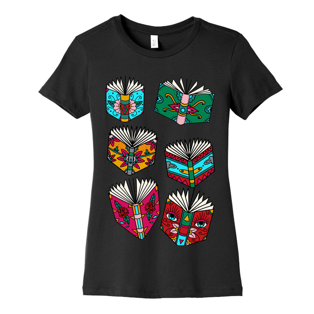 Punk Book Tattoo Pattern Women's Cotton Tee