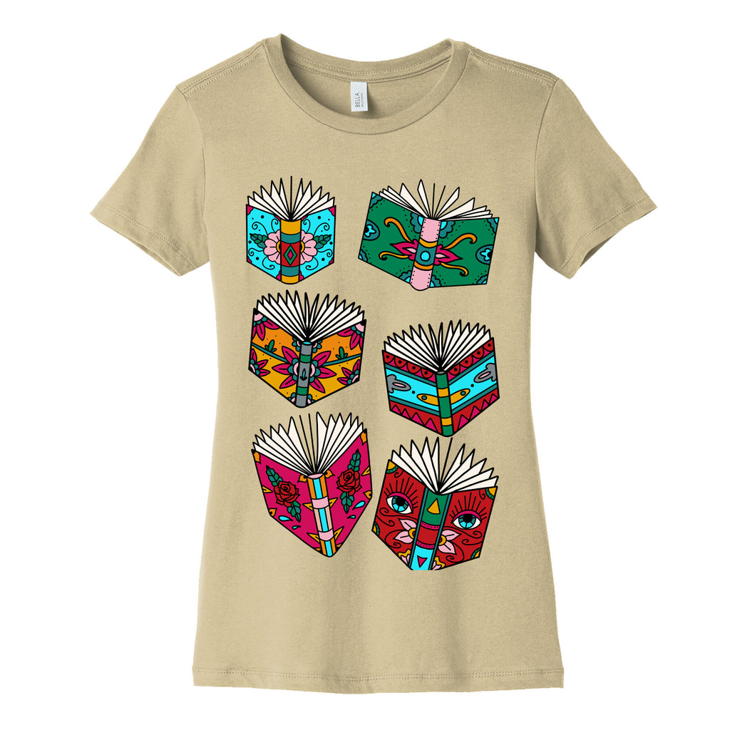 Punk Book Tattoo Pattern Women's Cotton Tee