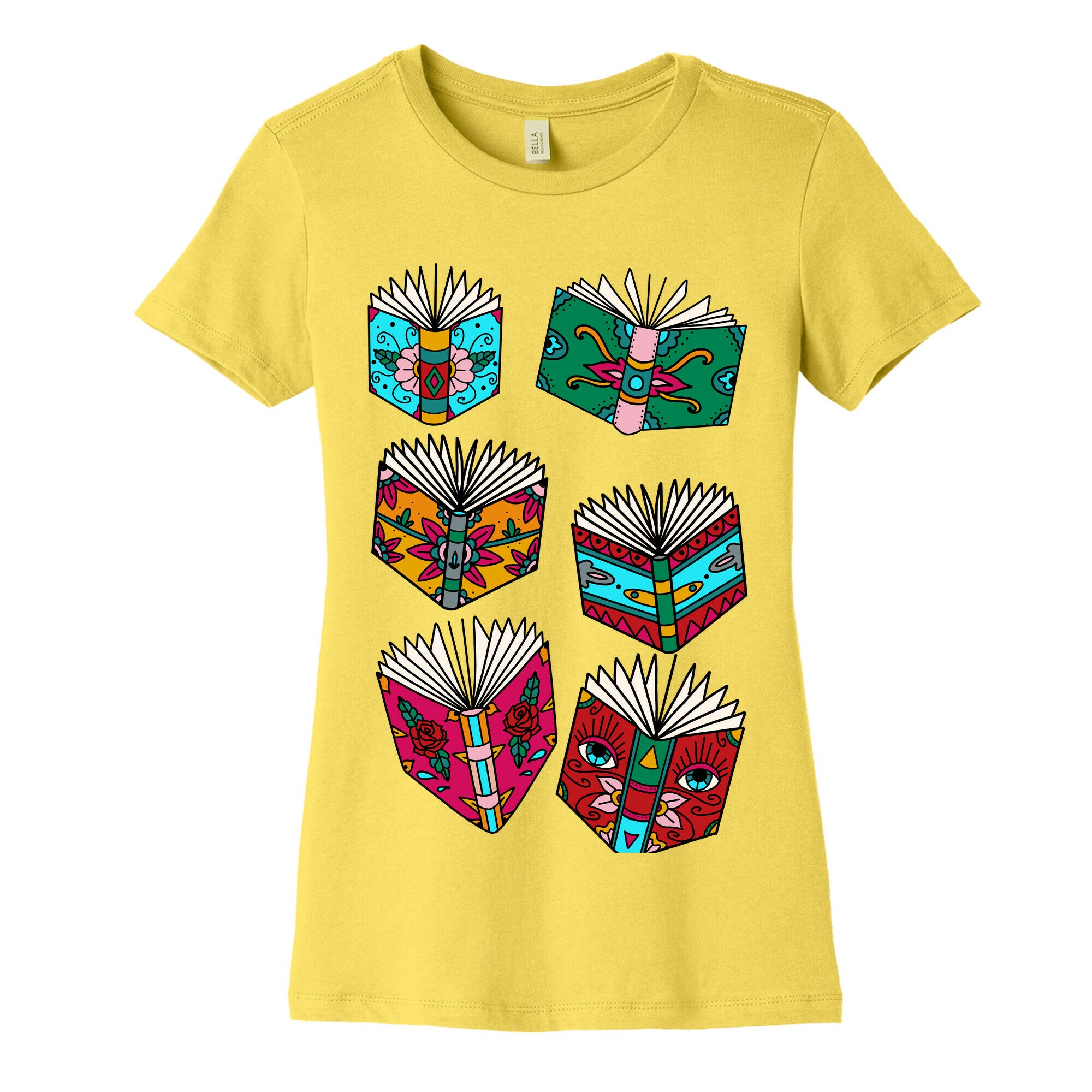 Punk Book Tattoo Pattern Women's Cotton Tee