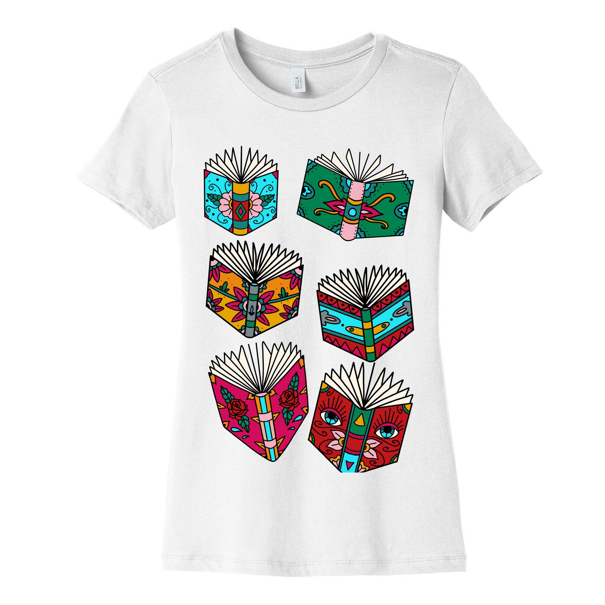 Punk Book Tattoo Pattern Women's Cotton Tee