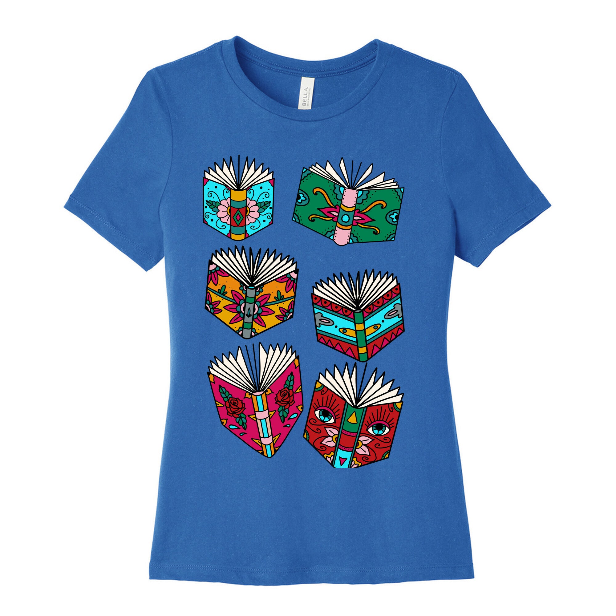 Punk Book Tattoo Pattern Women's Cotton Tee