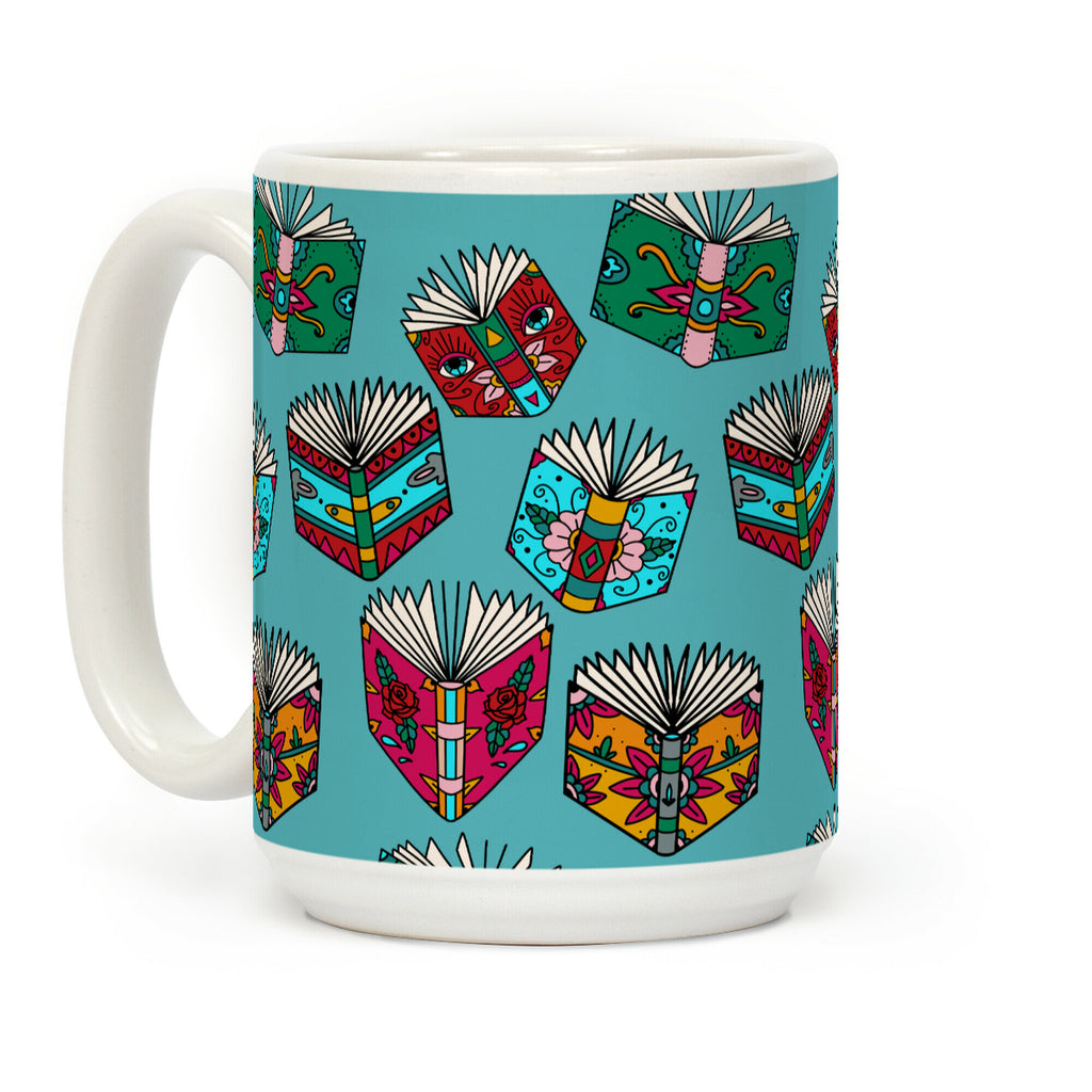 Punk Book Tattoo Pattern Coffee Mug