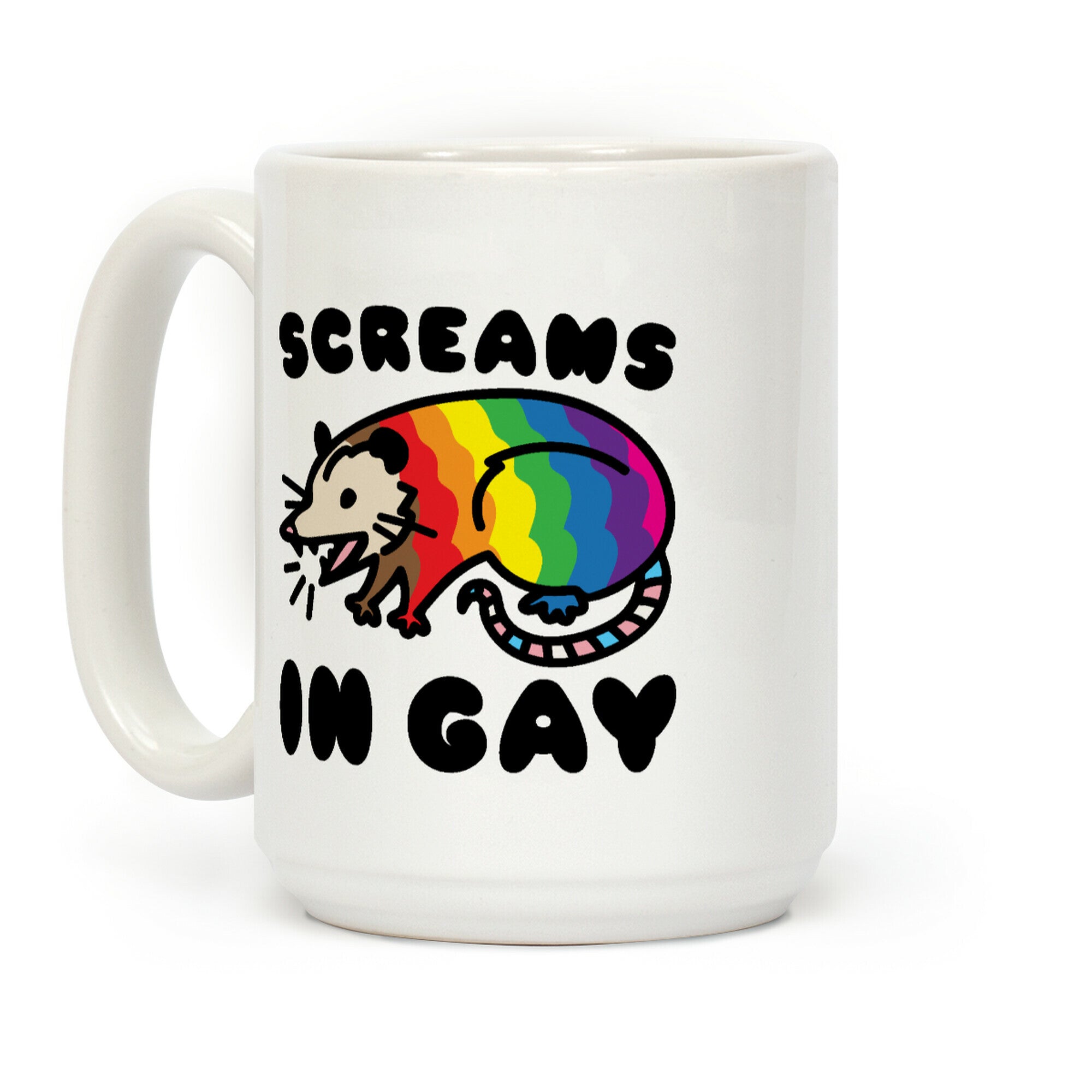 Screams In Gay Possum Parody Coffee Mug