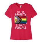 All For Equality & Equality For All Women's Cotton Tee