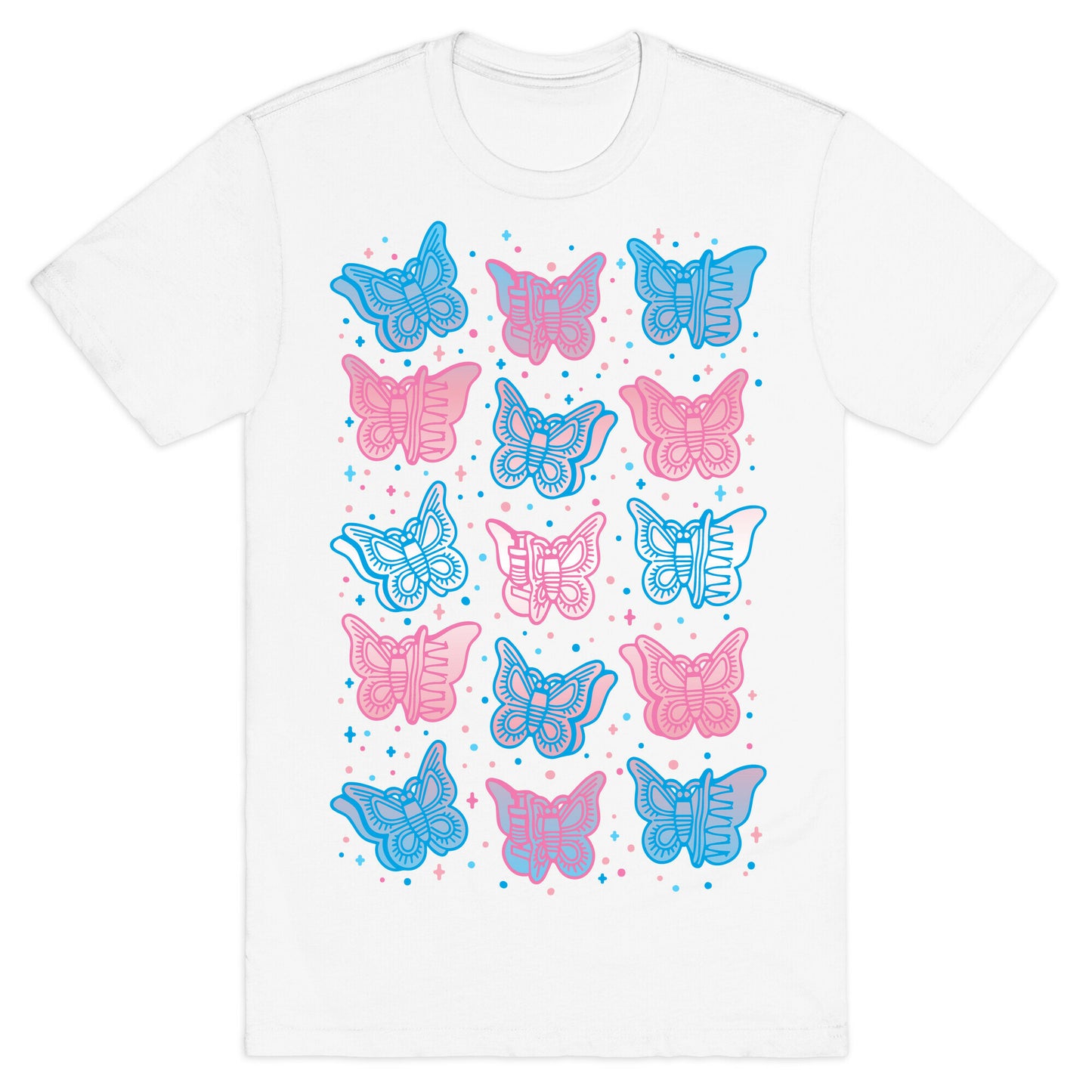 Butterfly Clips Trans Pride  T-Shirt