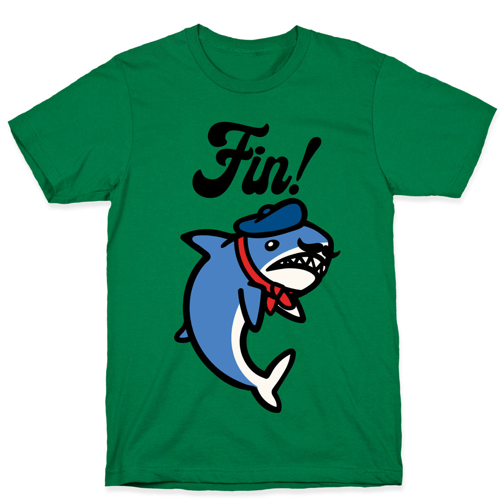 Fin French Shark Parody T-Shirt