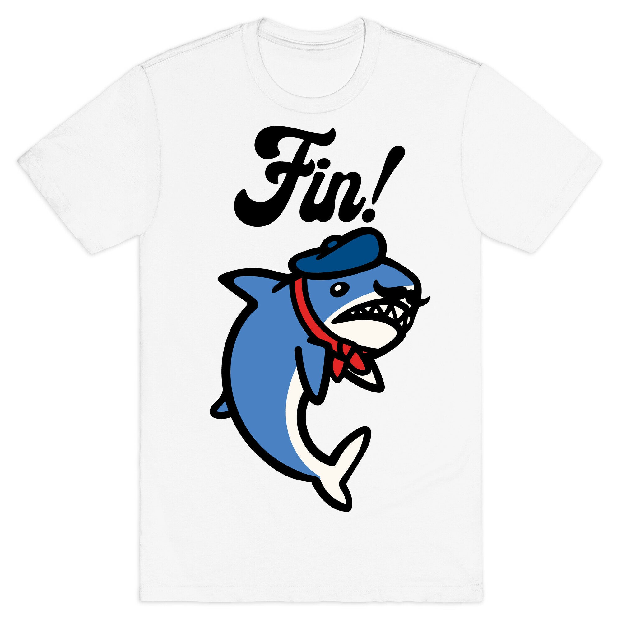 Fin French Shark Parody T-Shirt