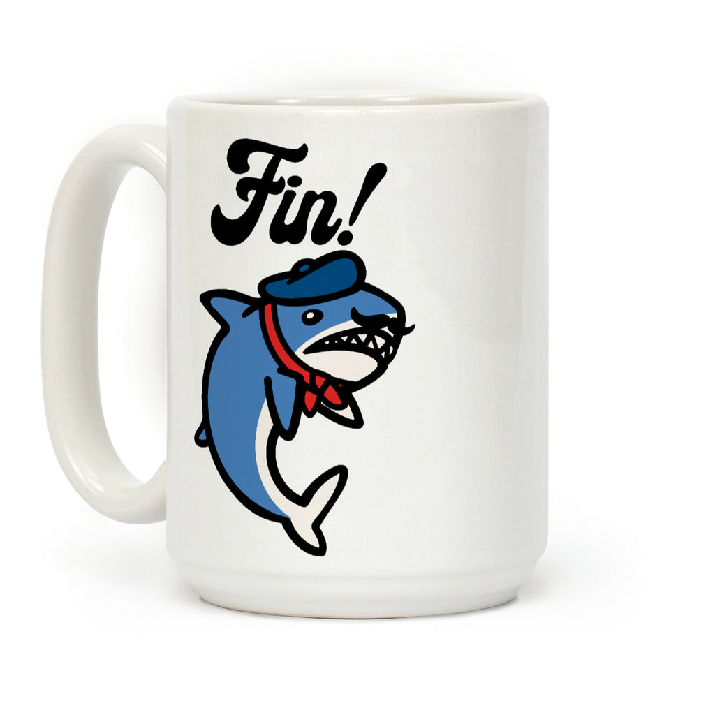 Fin French Shark Parody Coffee Mug