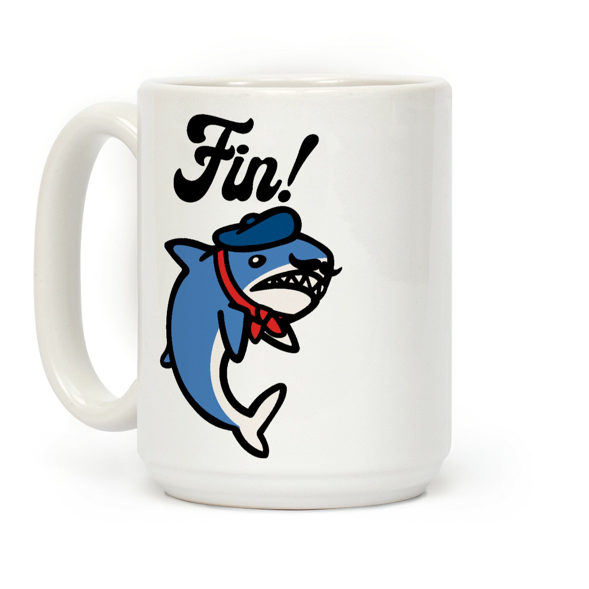 Fin French Shark Parody Coffee Mug