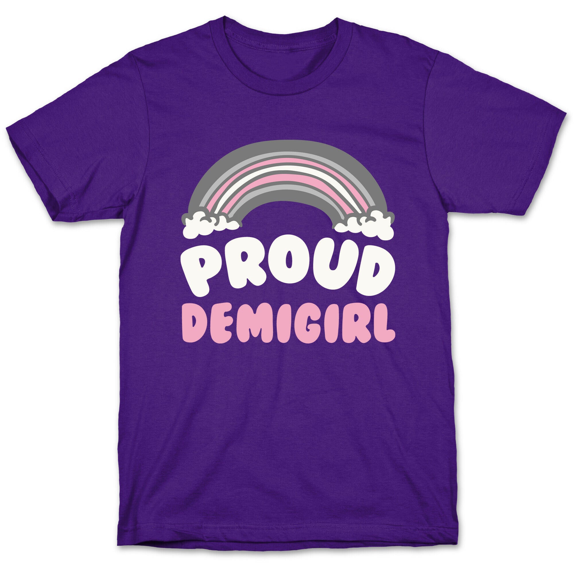 Proud Demigirl White Print T-Shirt