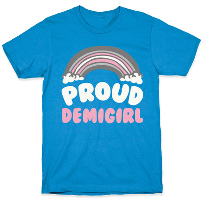 Proud Demigirl White Print T-Shirt