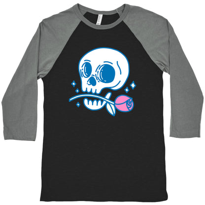 Hopeless Romantic Skull Baseball Tee