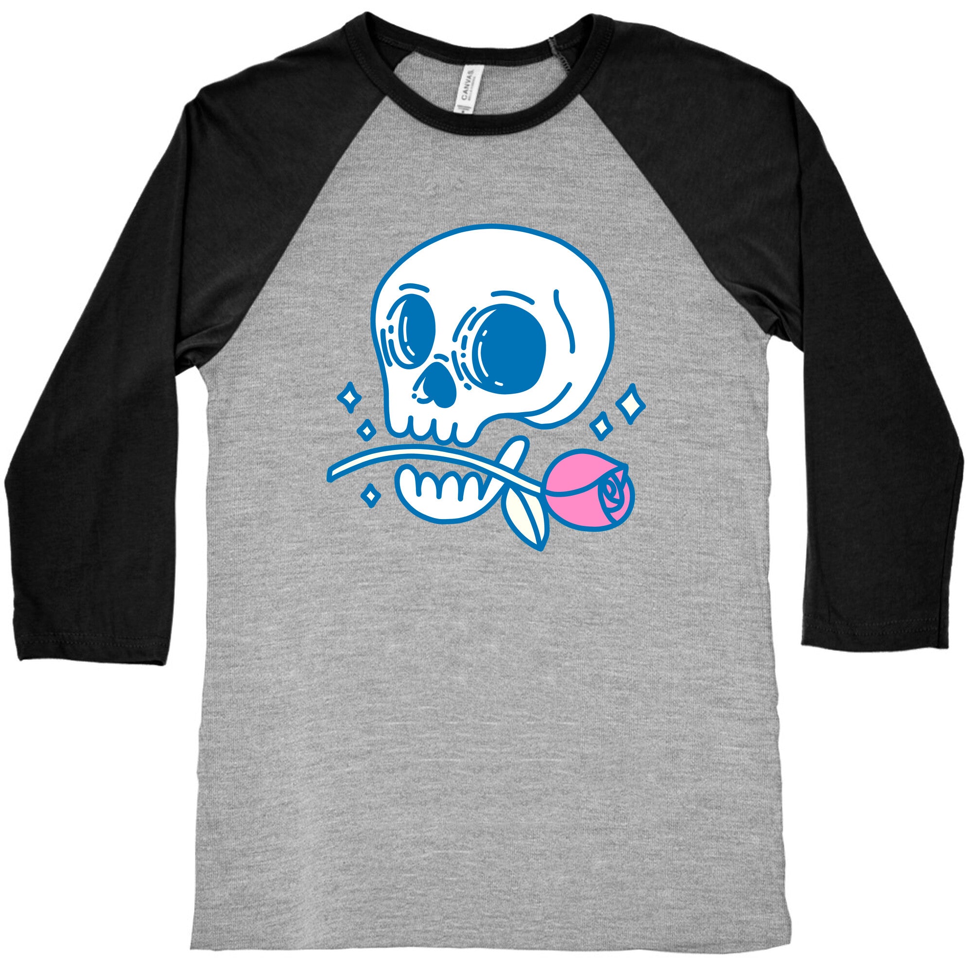 Hopeless Romantic Skull Baseball Tee