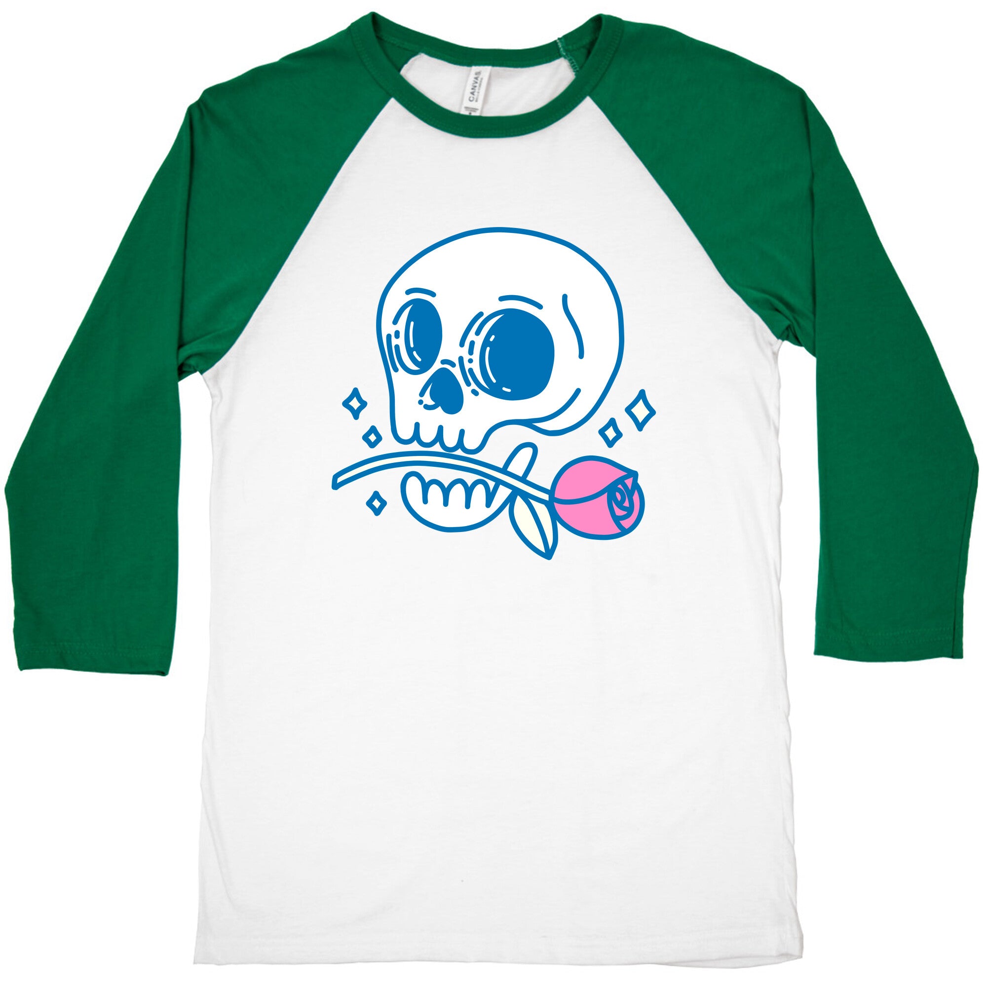 Hopeless Romantic Skull Baseball Tee