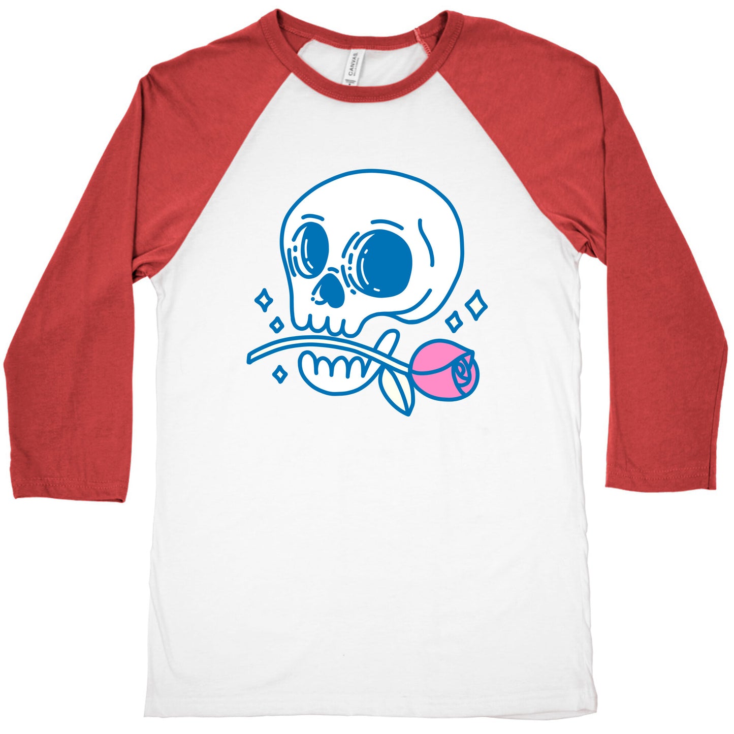 Hopeless Romantic Skull Baseball Tee