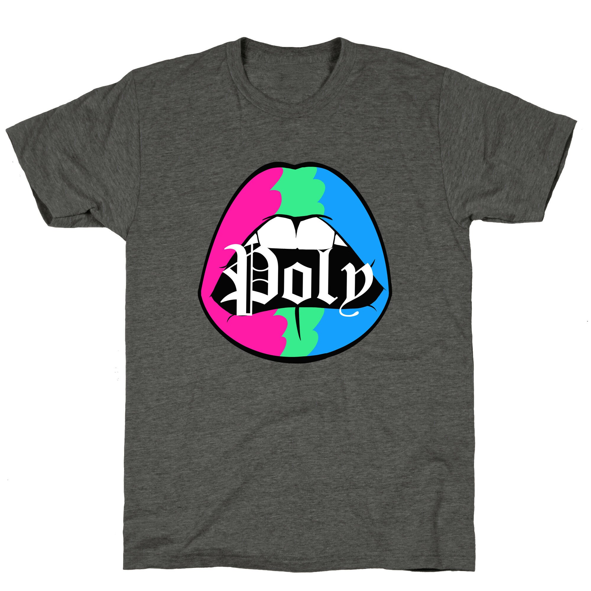 Poly Pride Lips Unisex Triblend Tee