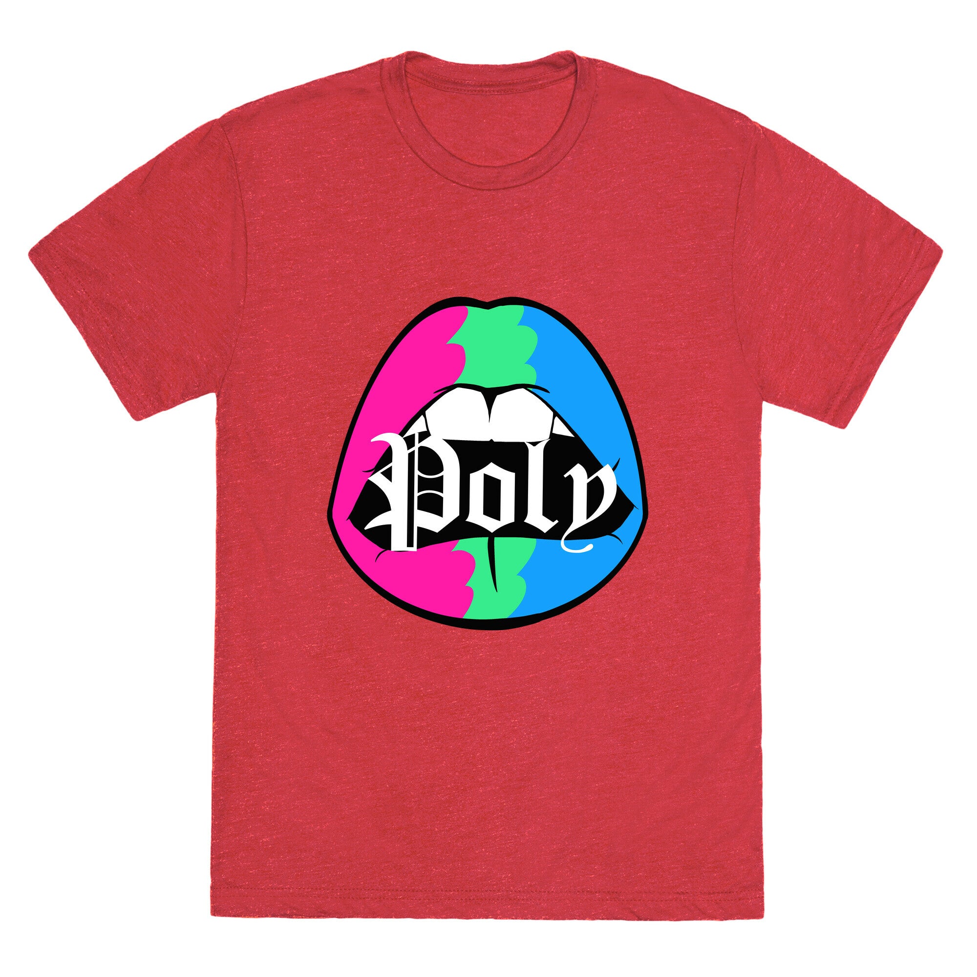 Poly Pride Lips Unisex Triblend Tee