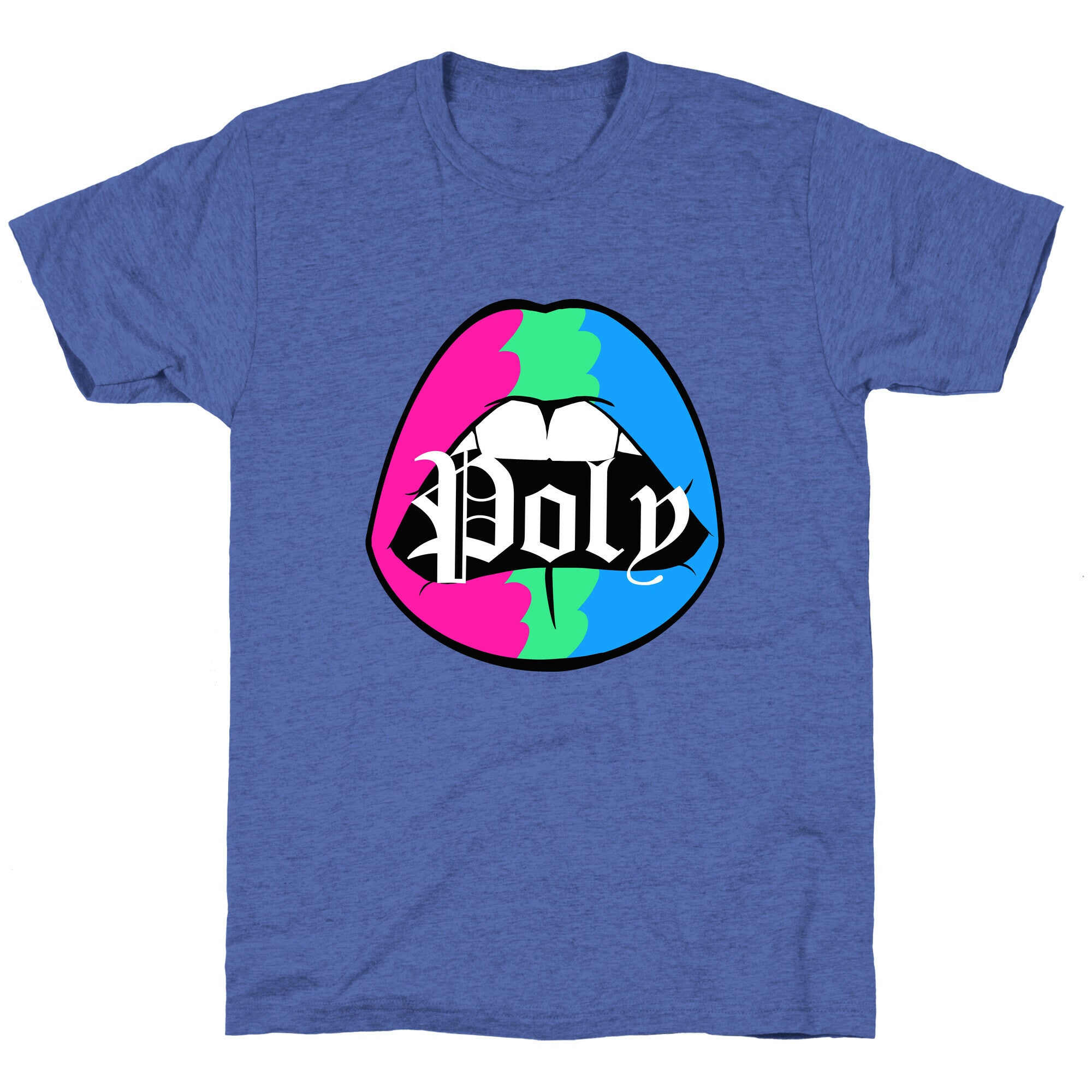Poly Pride Lips Unisex Triblend Tee