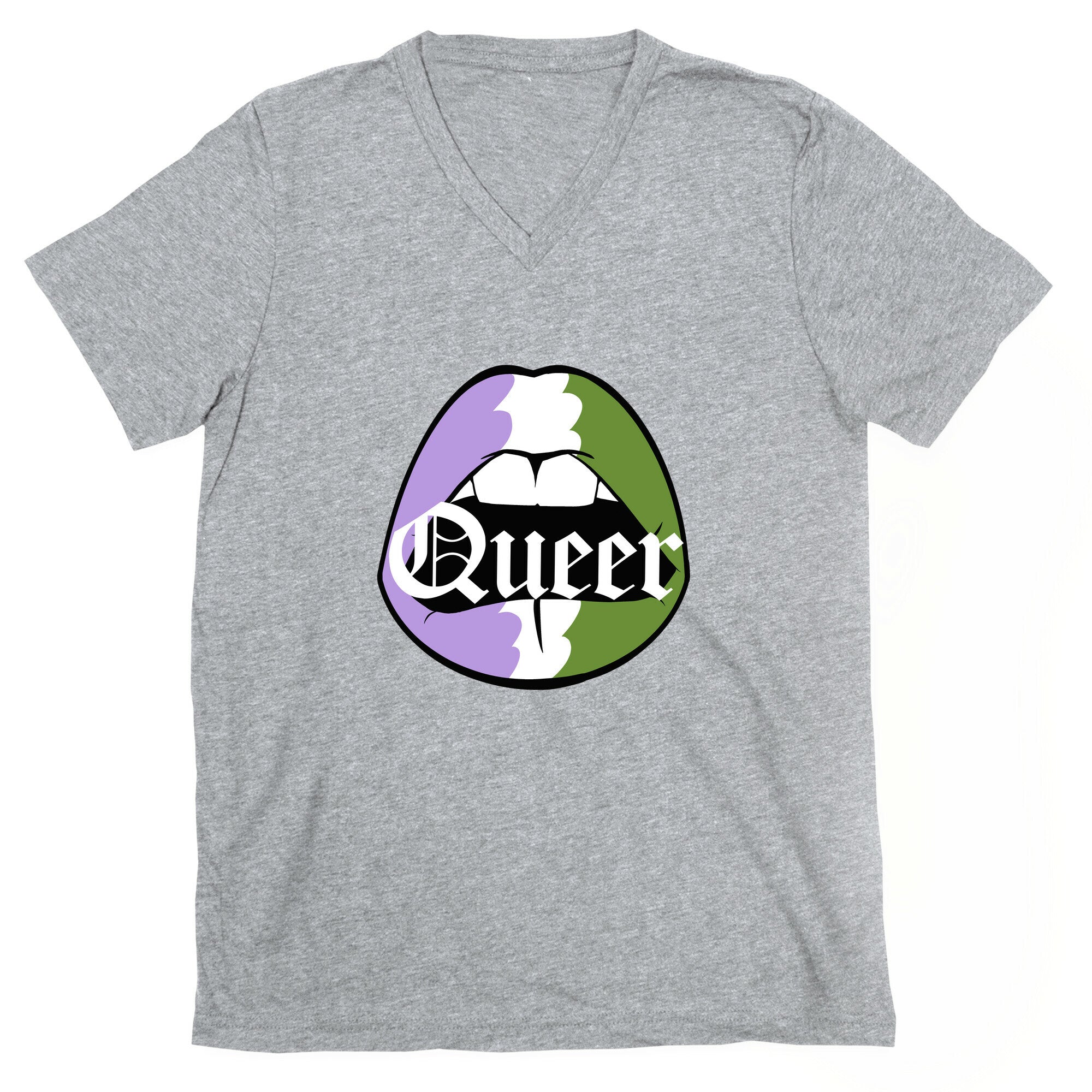 Queer Pride Lips  V-Neck