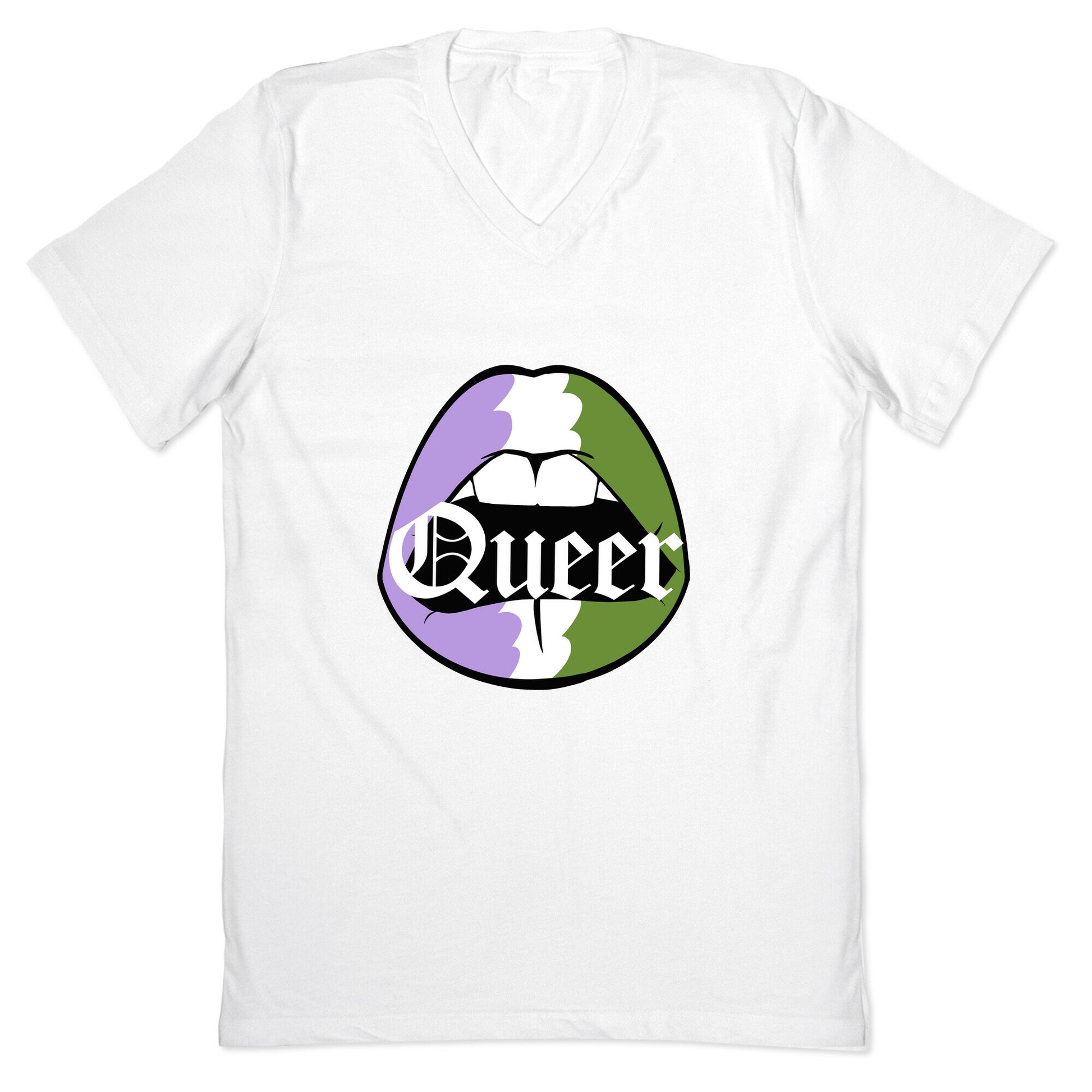 Queer Pride Lips  V-Neck