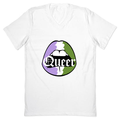 Queer Pride Lips  V-Neck