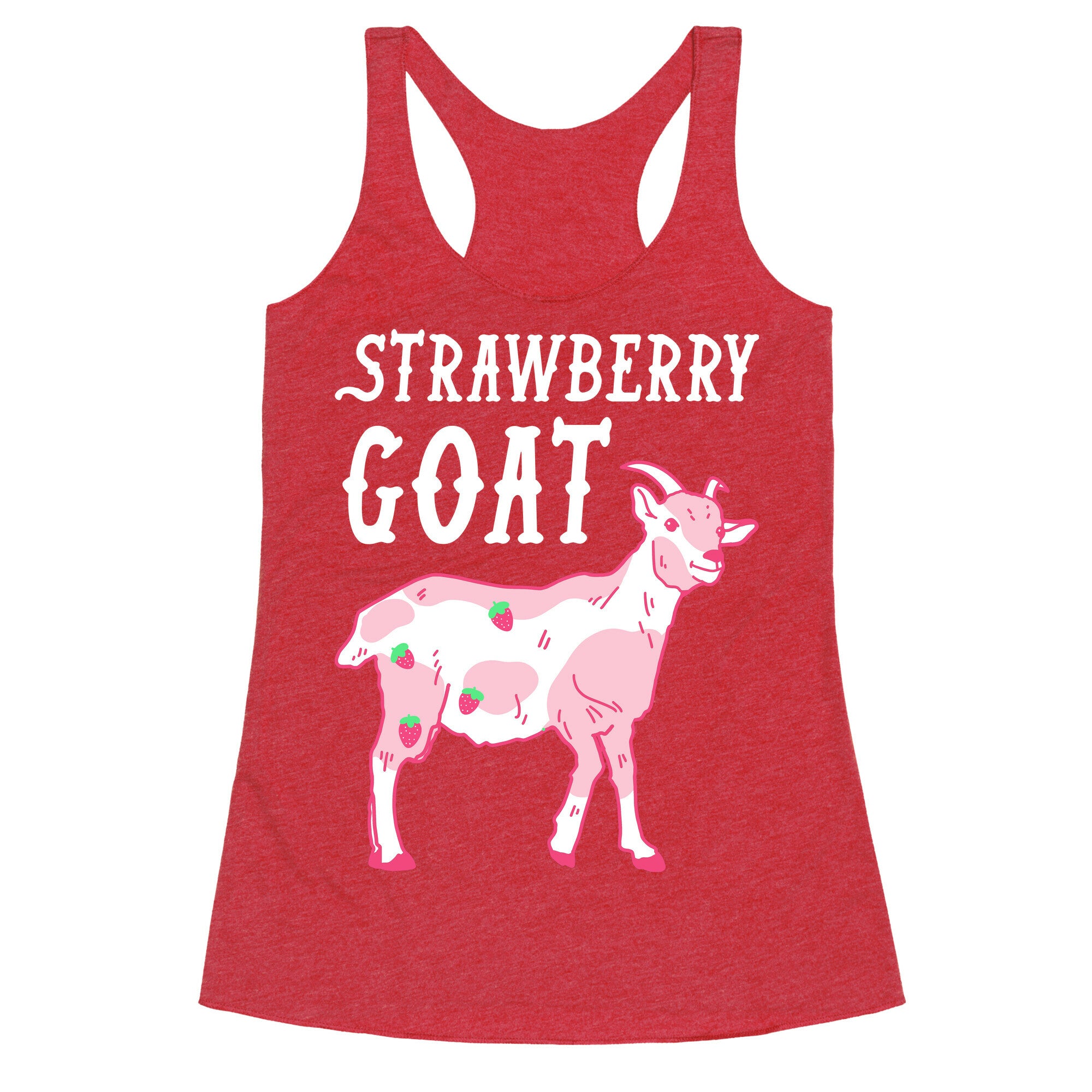 Strawberry Goat Racerback Tank
