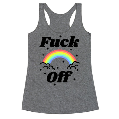Fuck Off Rainbow Racerback Tank