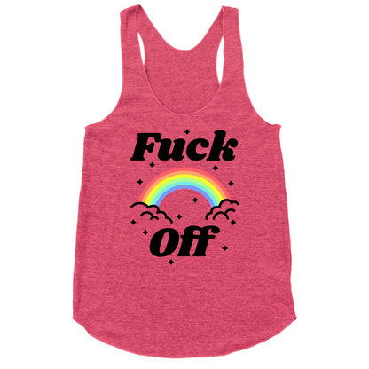 Fuck Off Rainbow Racerback Tank
