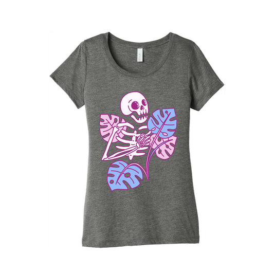 Monstera Skeleton Women's Triblend Tee