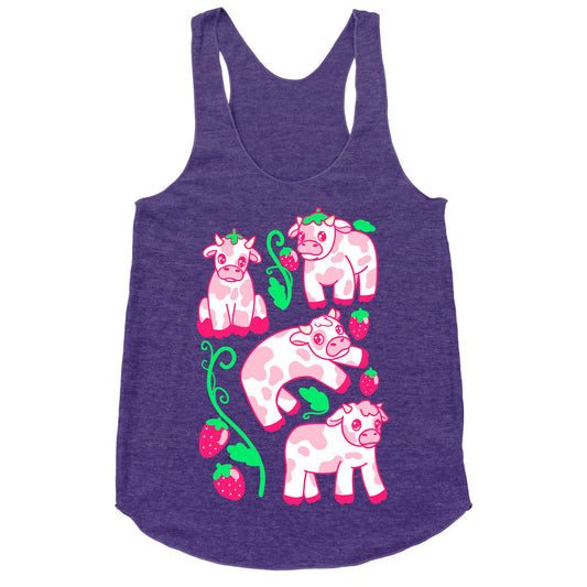 Strawberry Cows Racerback Tank