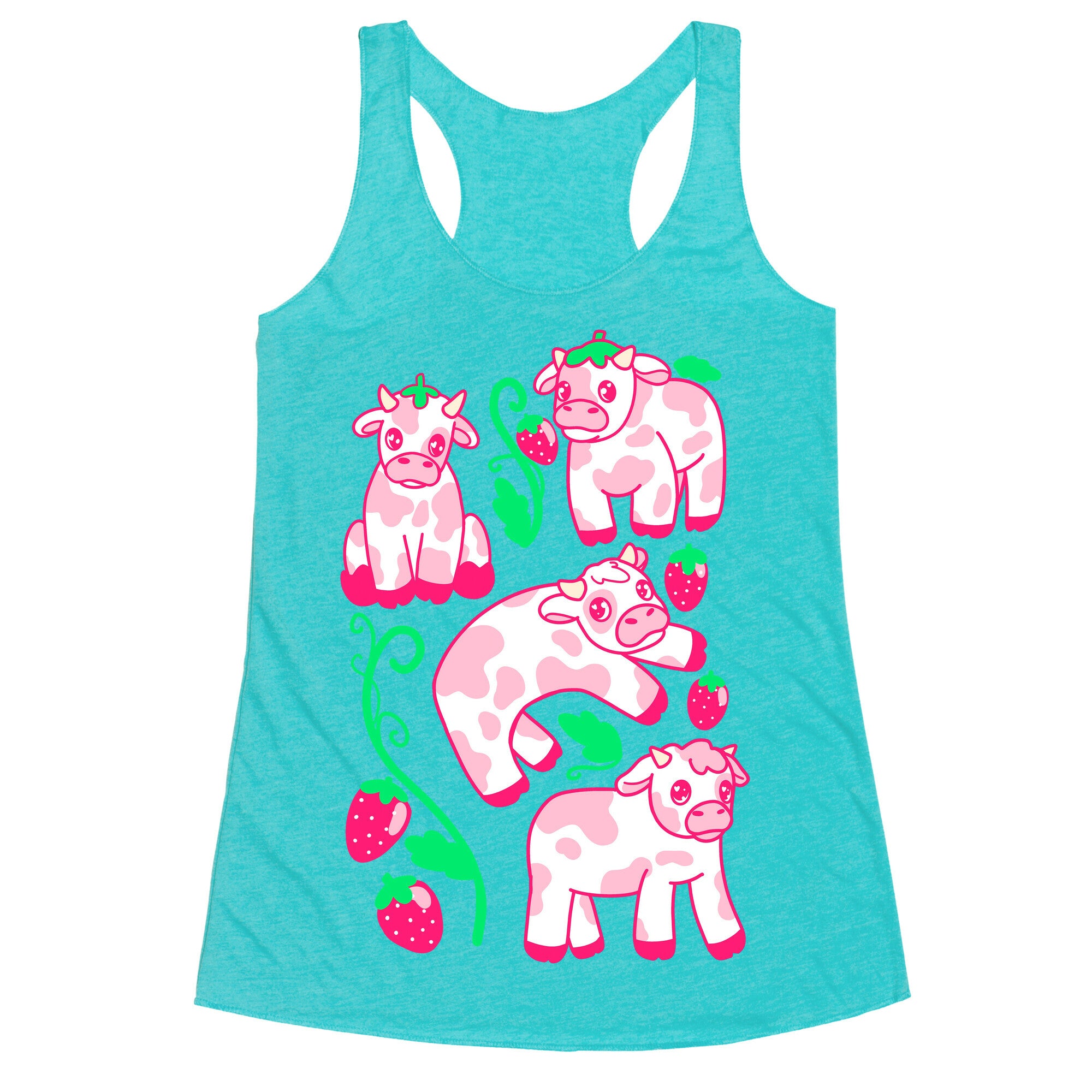 Strawberry Cows Racerback Tank
