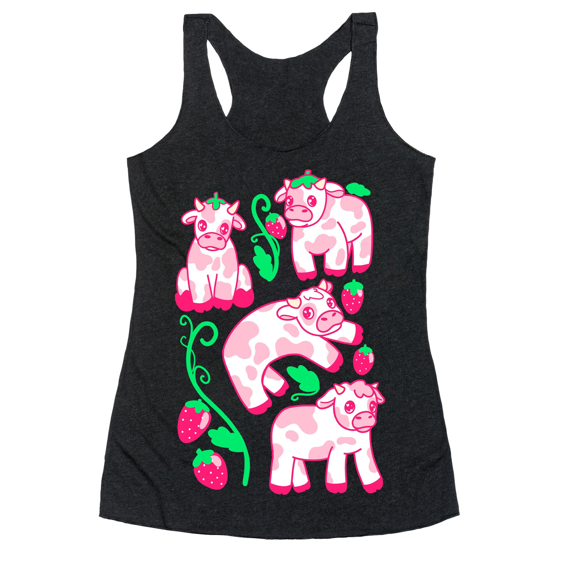 Strawberry Cows Racerback Tank