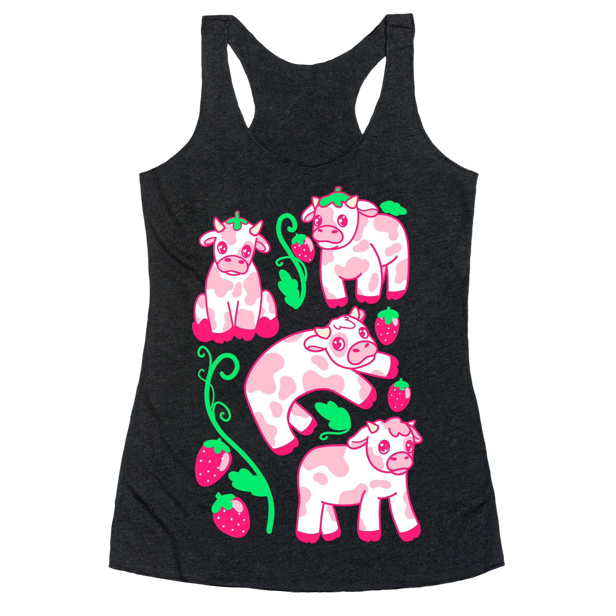 Strawberry Cows Racerback Tank