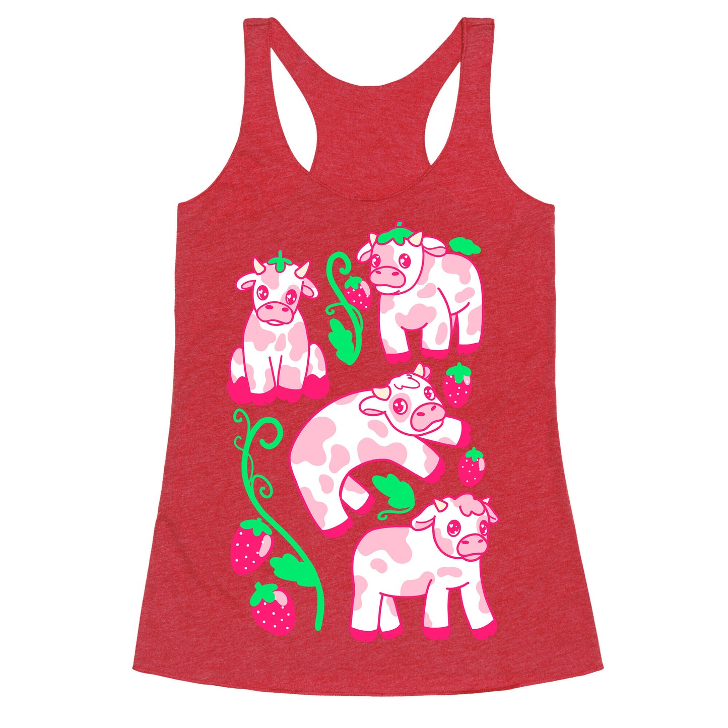 Strawberry Cows Racerback Tank