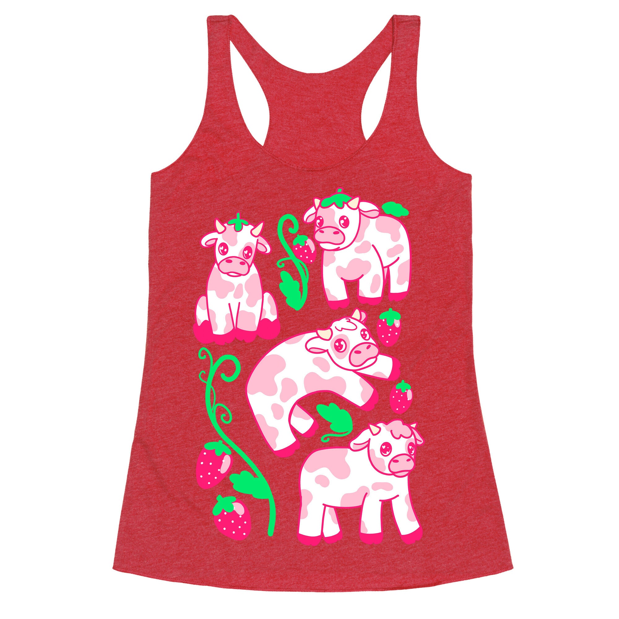 Strawberry Cows Racerback Tank