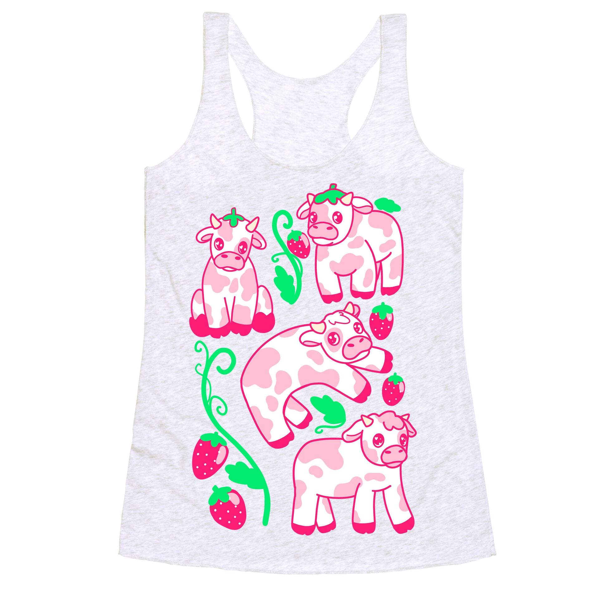 Strawberry Cows Racerback Tank
