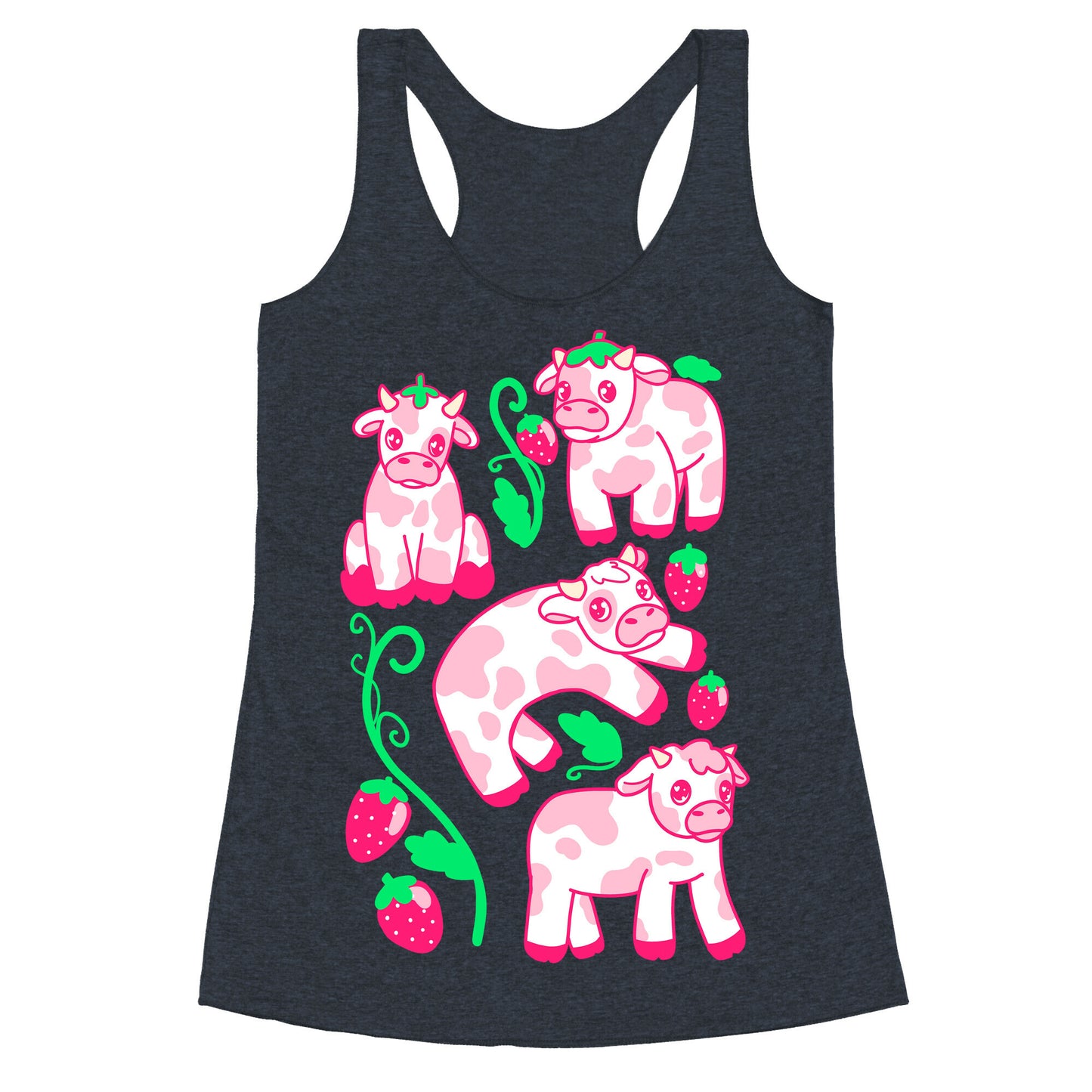 Strawberry Cows Racerback Tank