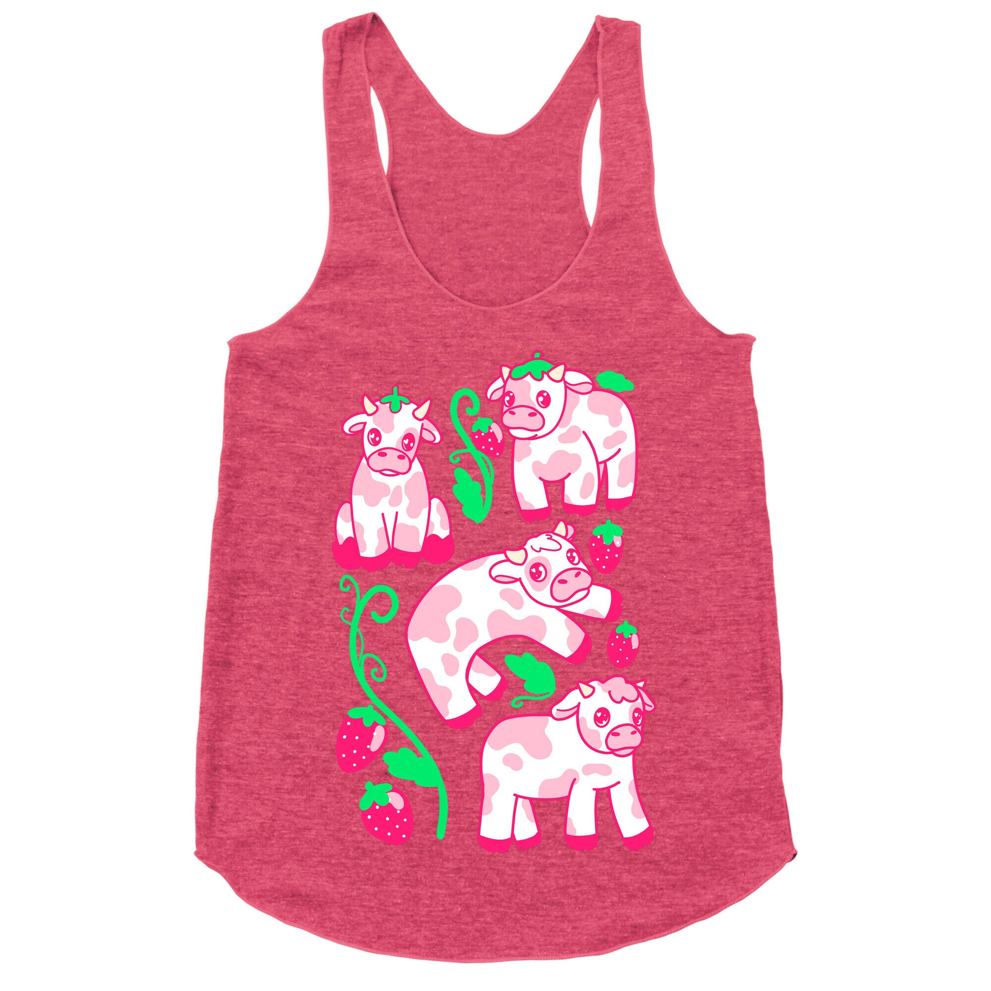 Strawberry Cows Racerback Tank