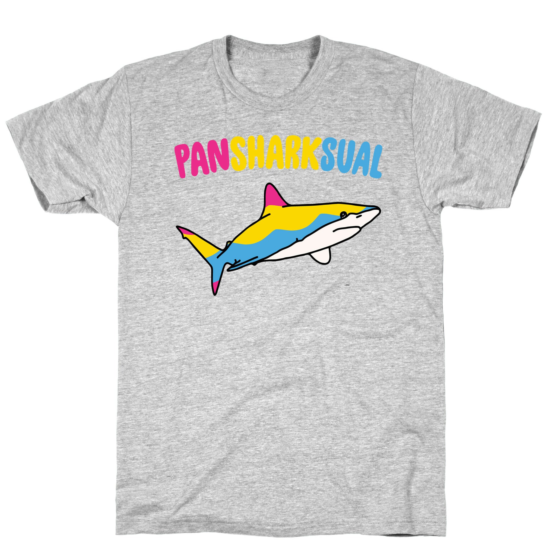 Pansharksual Pansexual Shark Parody T-Shirt
