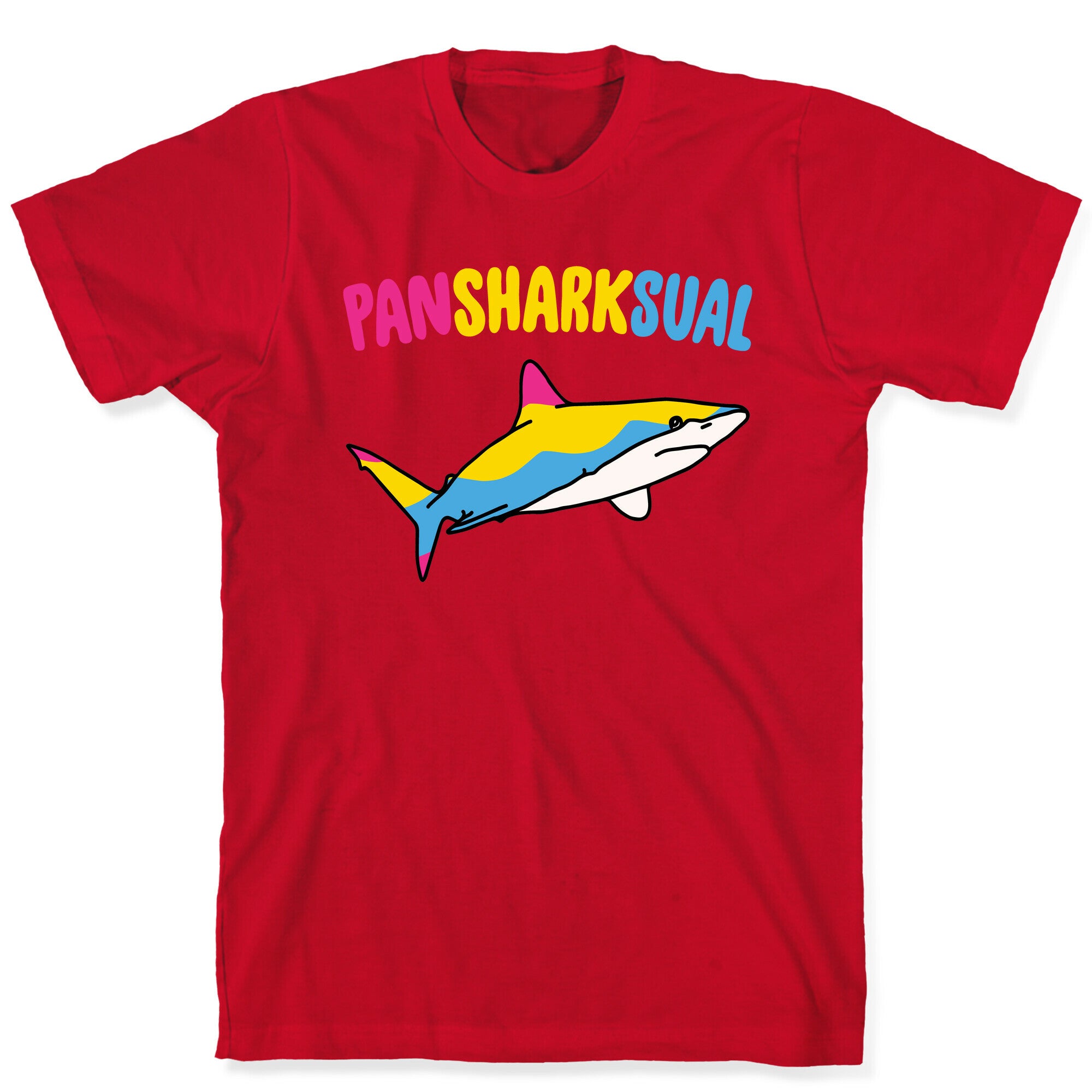Pansharksual Pansexual Shark Parody T-Shirt