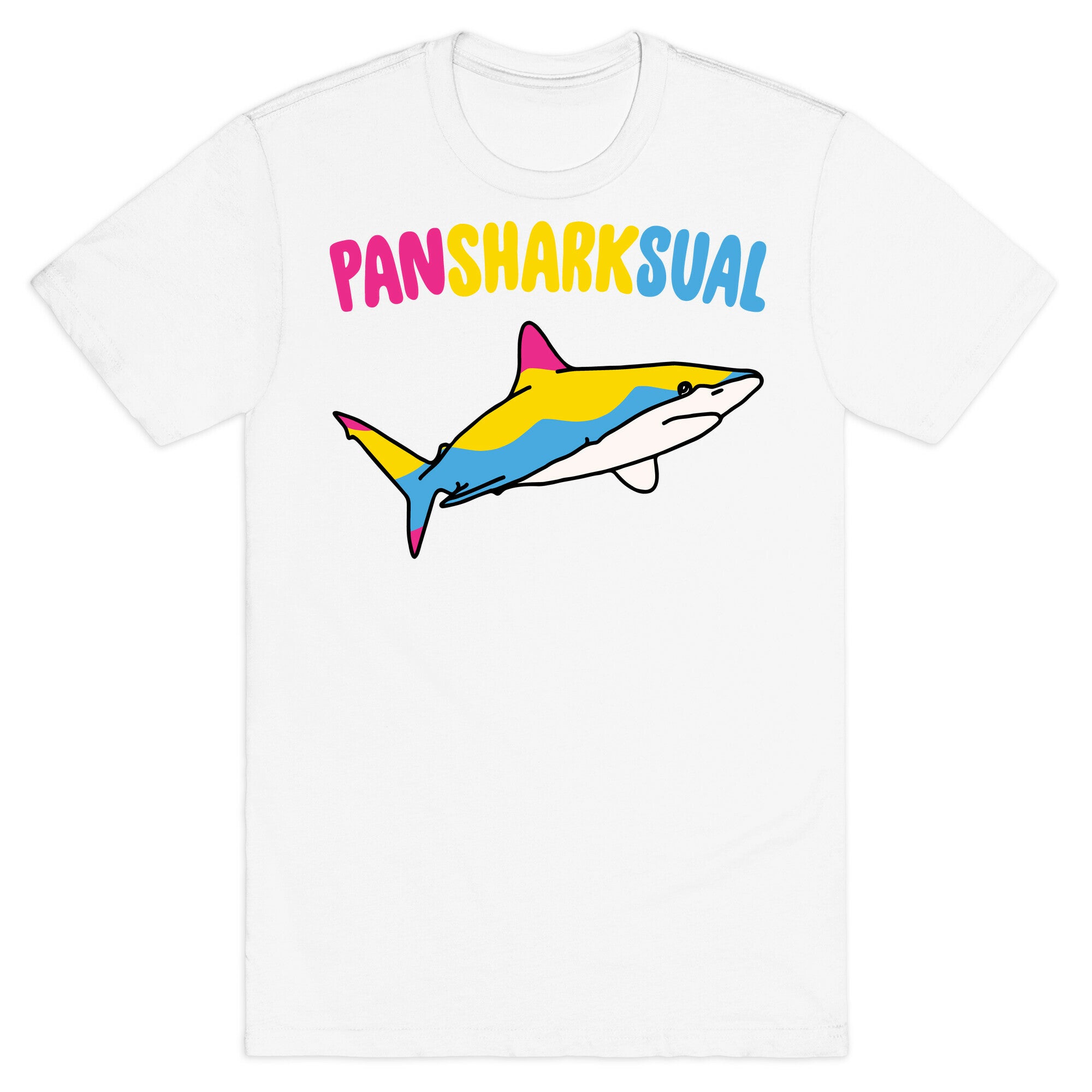 Pansharksual Pansexual Shark Parody T-Shirt